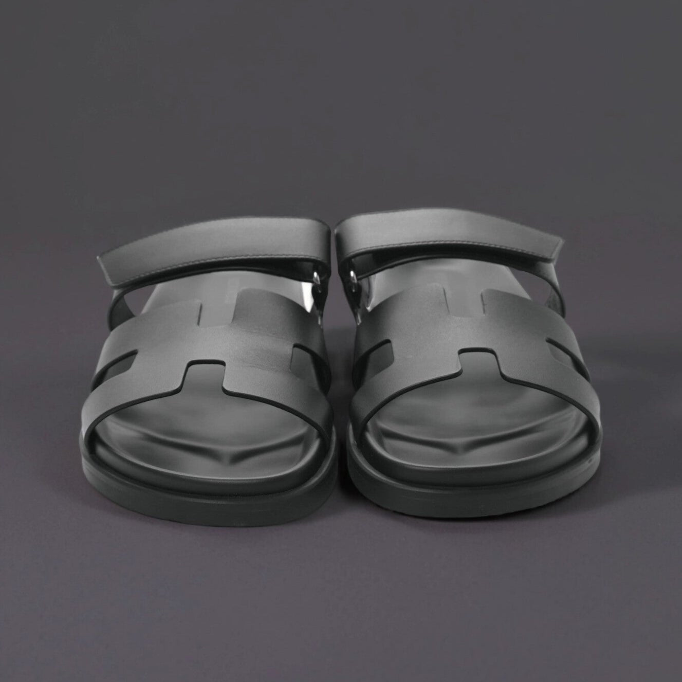 Calfskin Womens Chypre Sandals 40.5 Black