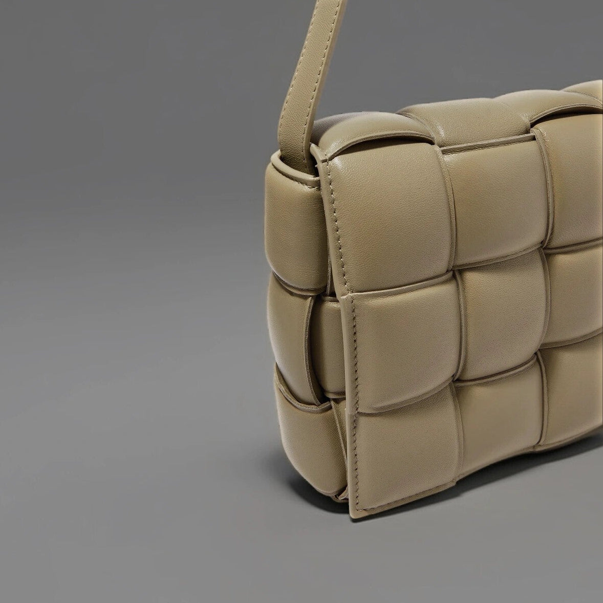 Padded Cassette Bag in Intrecciato Leather