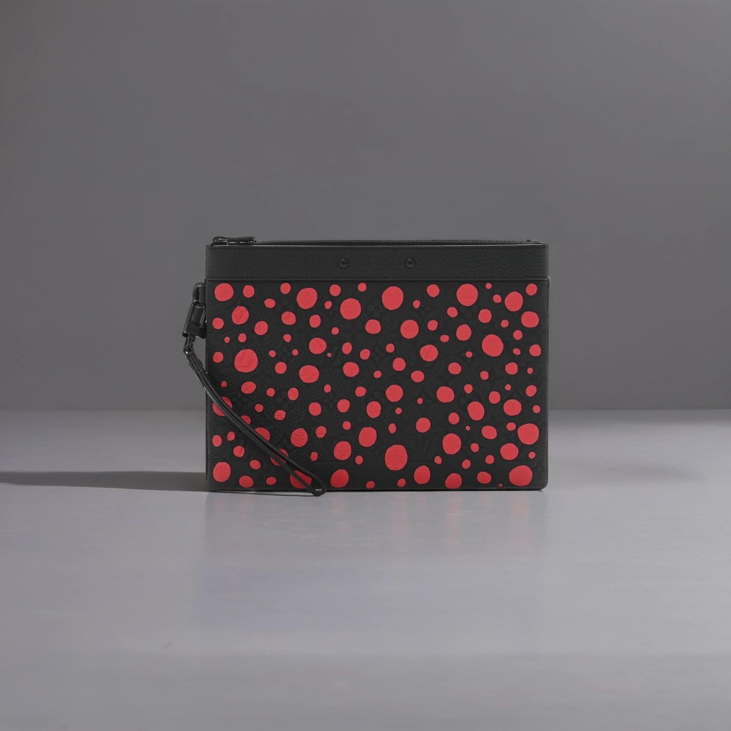 LV X YK Taurillon Monogram Pochette To-Go Black Red