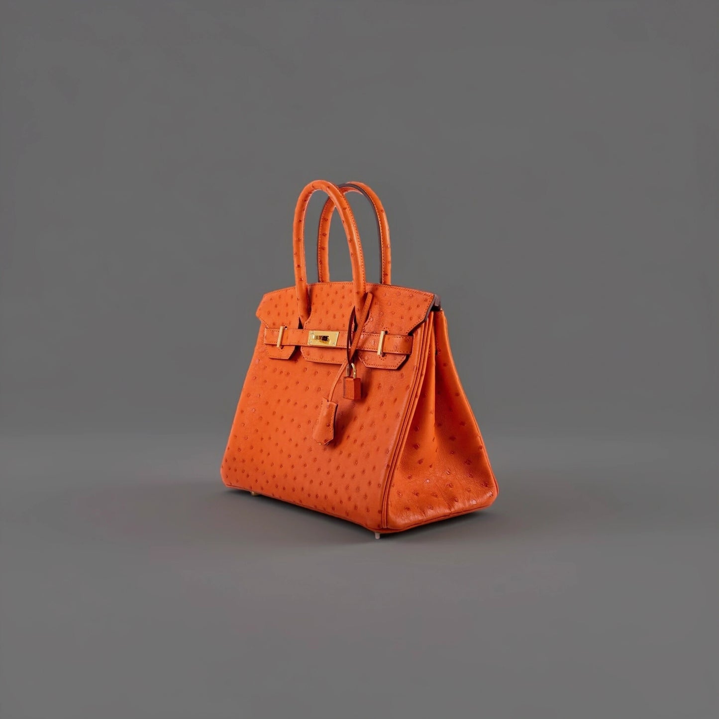 Ostrich Birkin 30 Orange