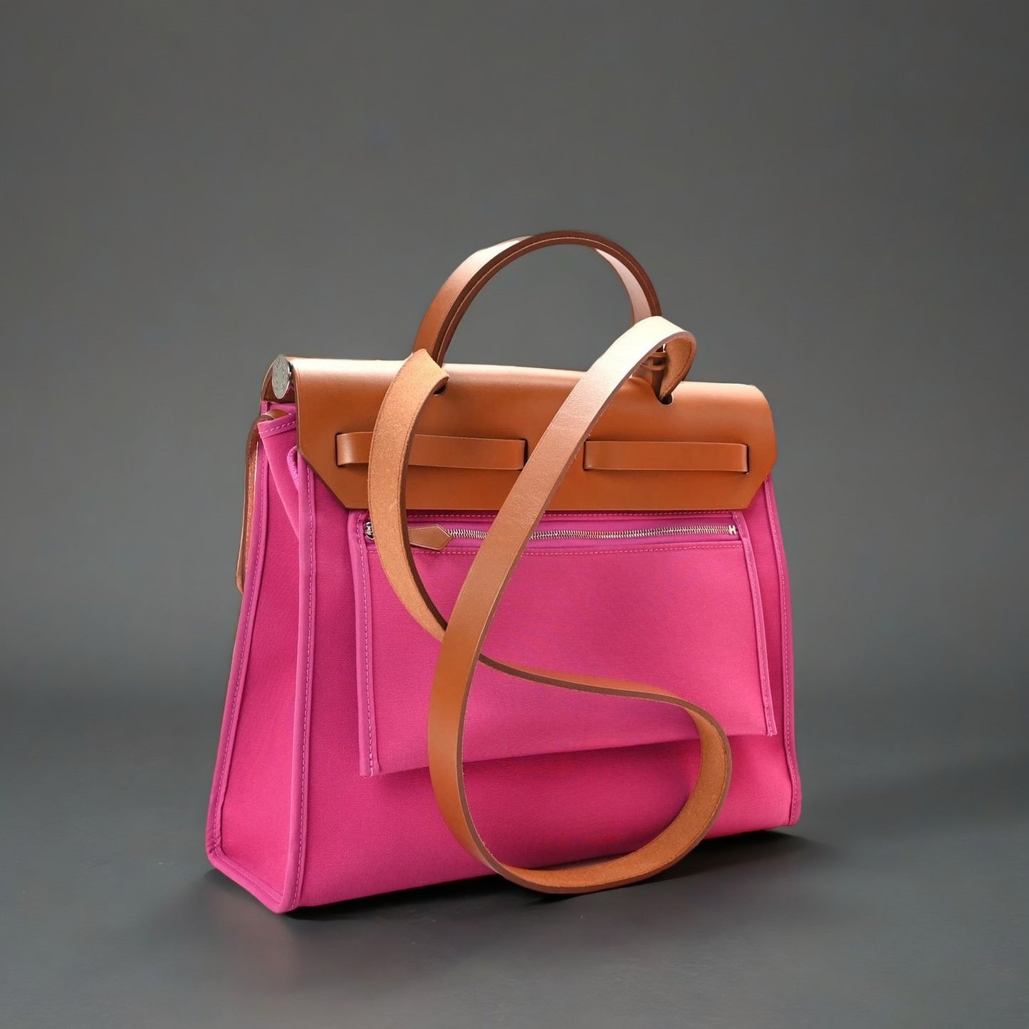 Vache Hunter Toile Herbag Zip 31 PM Magnolia Fauve