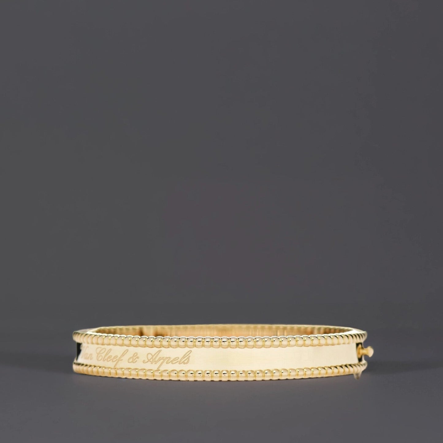 18K Yellow Gold Perlee Signature Bangle Bracelet