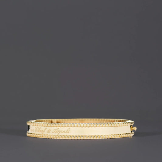 18K Yellow Gold Perlee Signature Bangle Bracelet