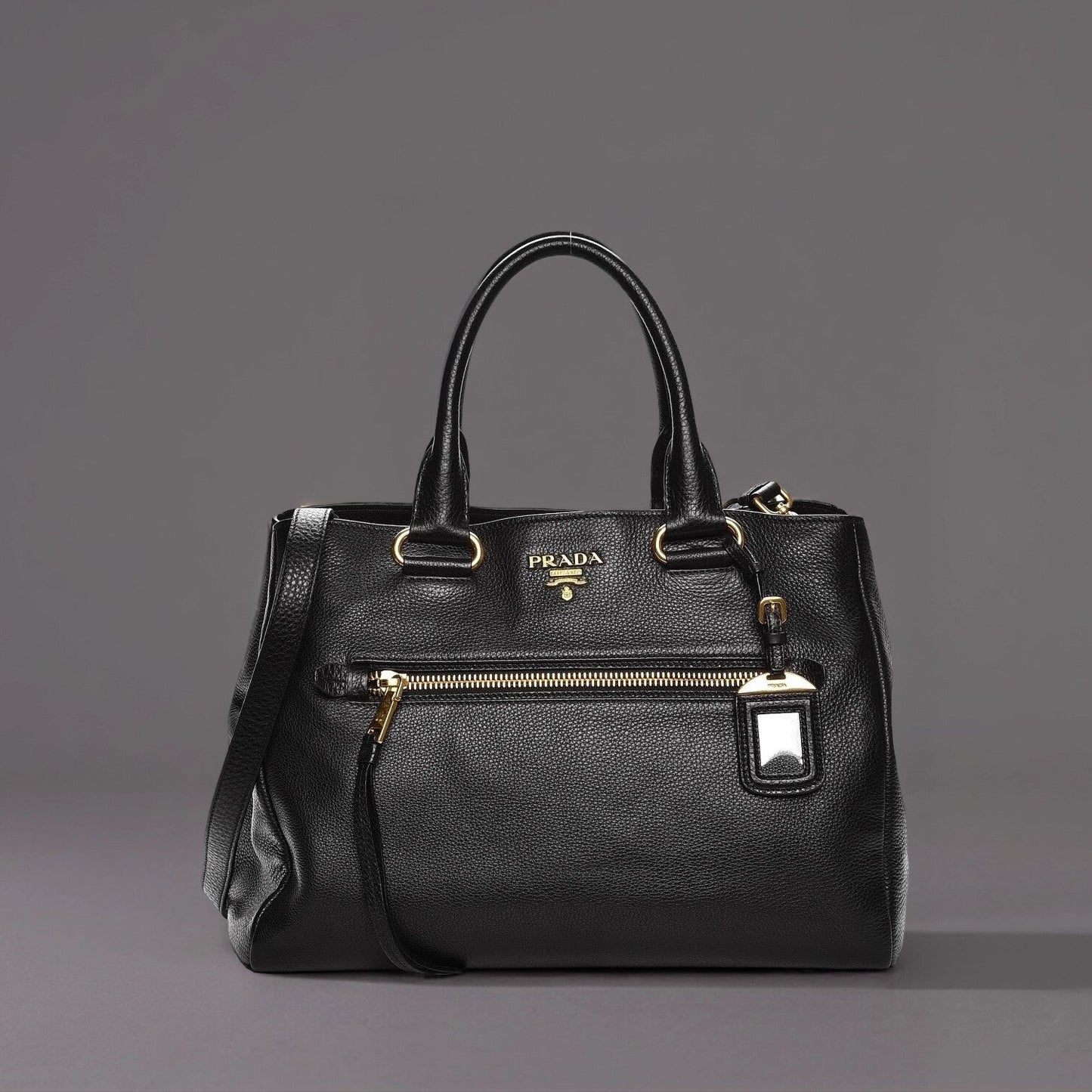 Vitello Daino Tote Nero Black