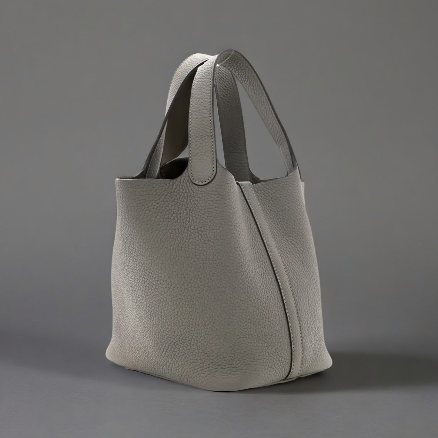 Taurillon Clemence Picotin Lock 18 PM Gris Meyer