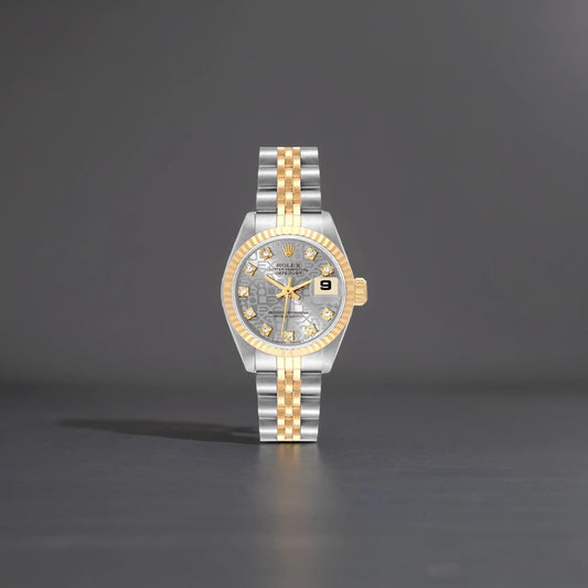 Rolex Datejust 26 Steel Yellow Gold Silver Computer Diamond Dial  Watch