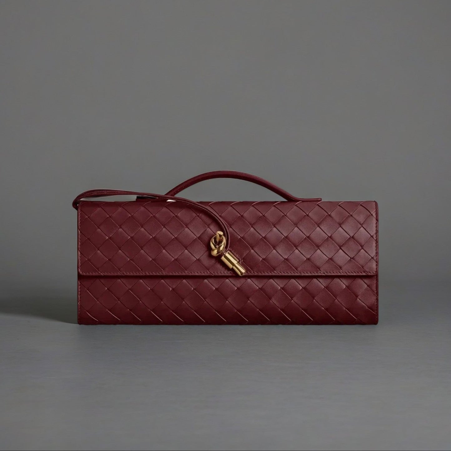 Nappa Intrecciato Long Andiamo Top Handle Clutch Barolo