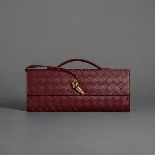 Nappa Intrecciato Long Andiamo Top Handle Clutch Barolo