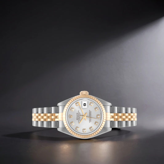 Rolex Datejust 26mm Steel Yellow Gold Slate Diamond Dial  Watch