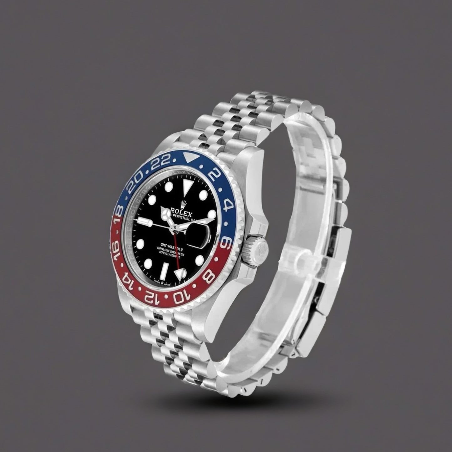 Rolex GMT Master II Blue Red Pepsi Bezel Steel 40mm