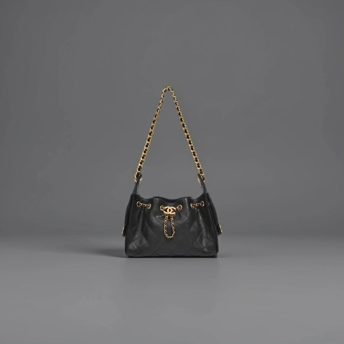Caviar Quilted Mini Chanel 25 Handbag Black