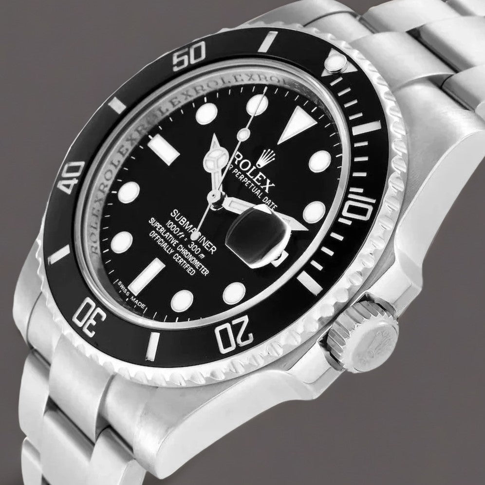 Rolex Submariner Date Black Dial Steel Mens Watch