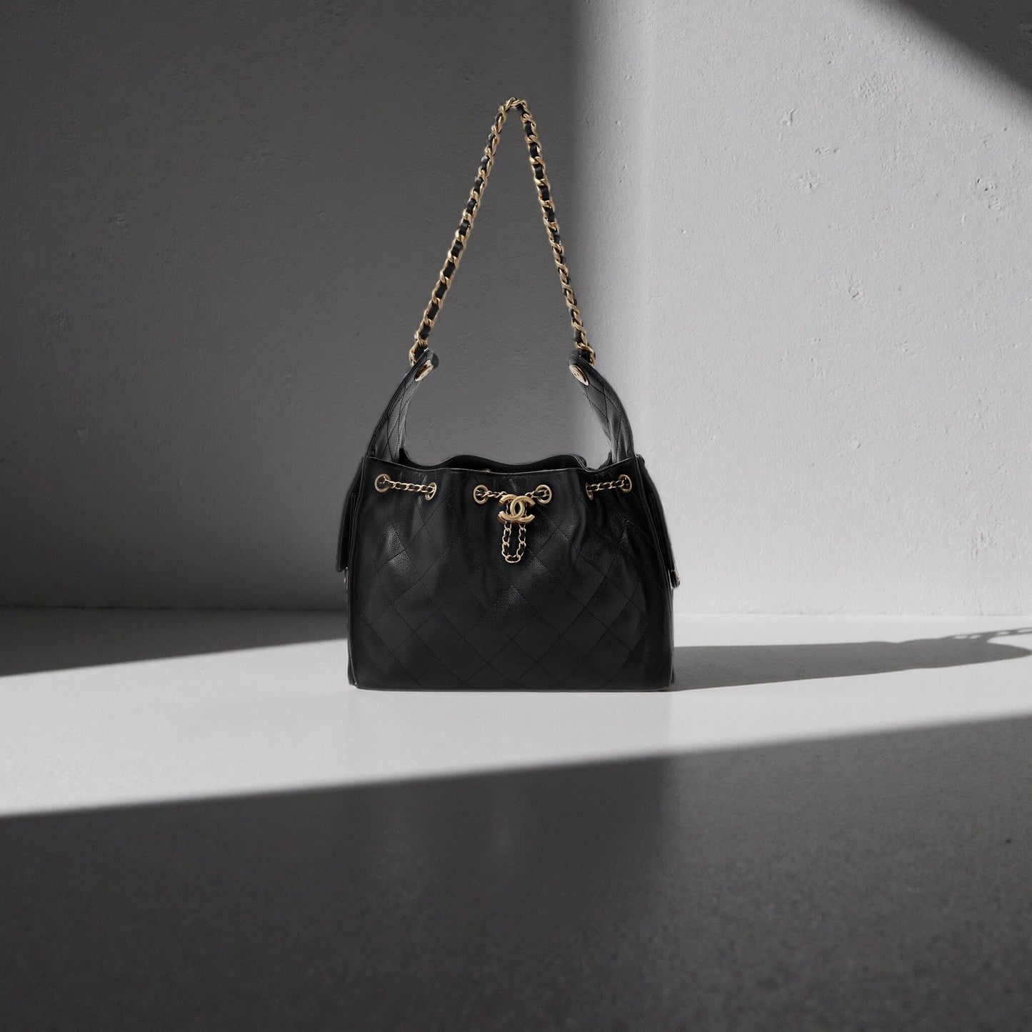 Caviar Quilted Small Chanel 25 Handbag Black