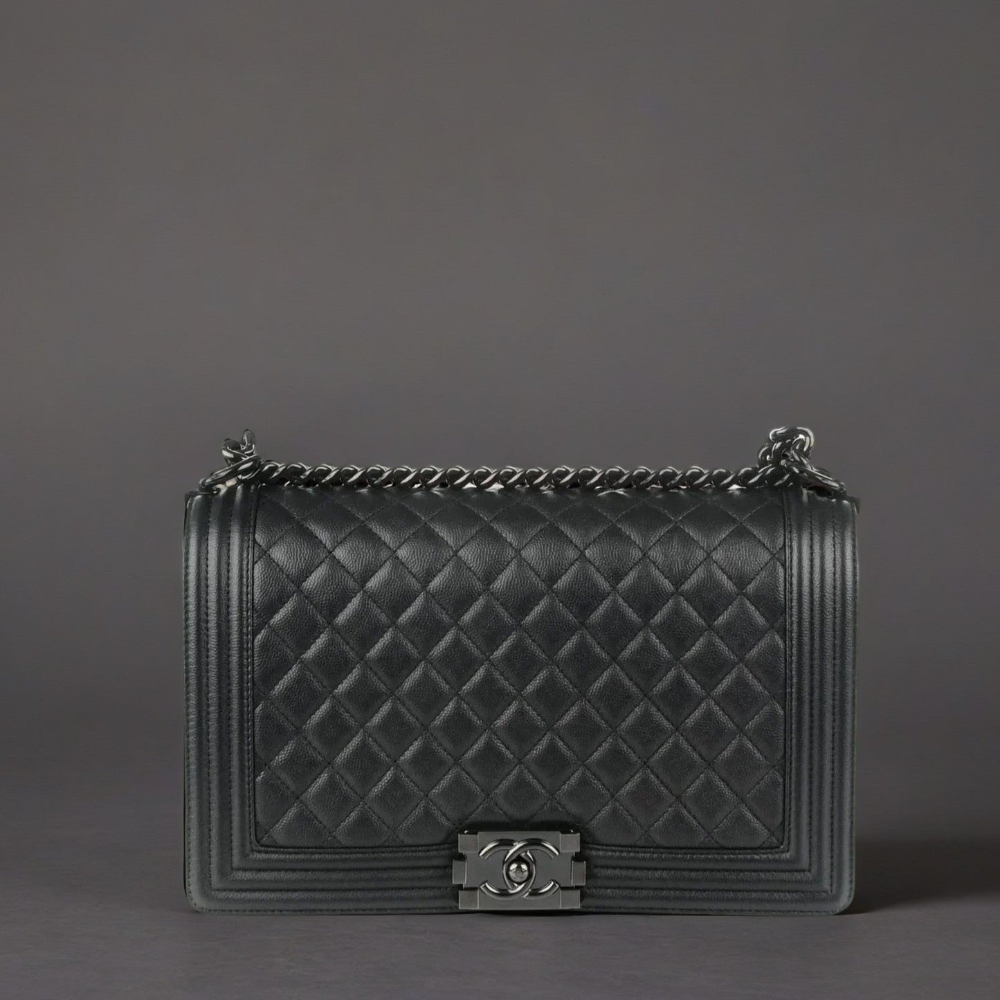 Caviar Quilted New Medium Boy Flap So Black