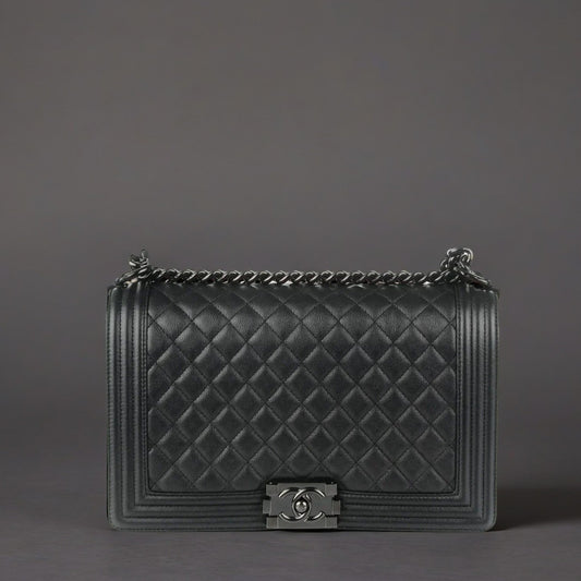 Caviar Quilted New Medium Boy Flap So Black