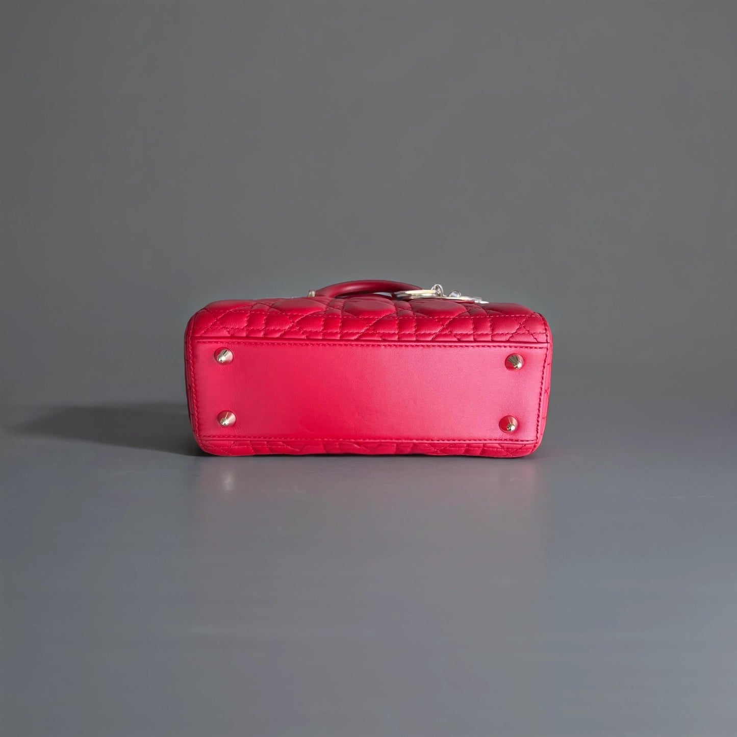 Lambskin Cannage Small Lady Dior Red