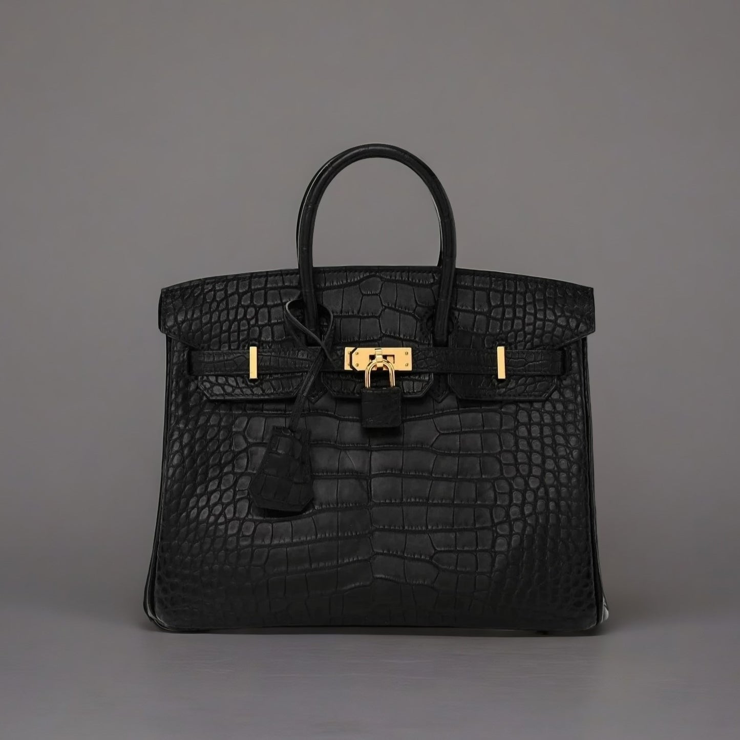 Matte Alligator Birkin 25 Black