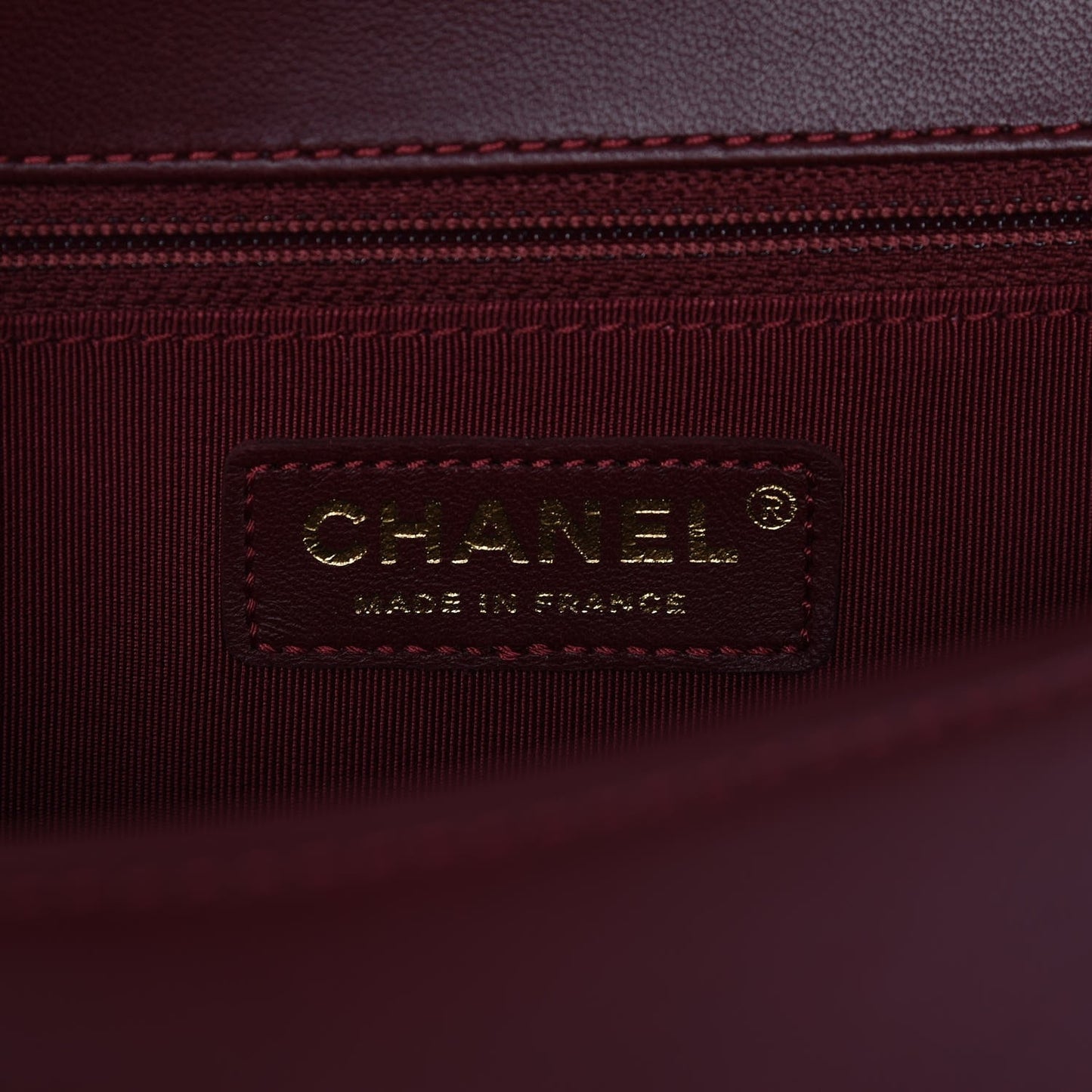 Lambskin Quilted New Medium Boy Flap Dark Red